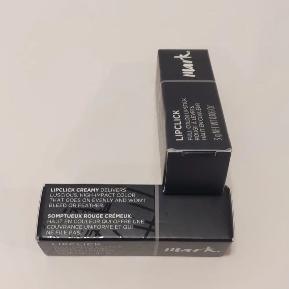 2 Avon MARK Lipclick Full Color Lipstick New Unopened Box Mischief Gamine